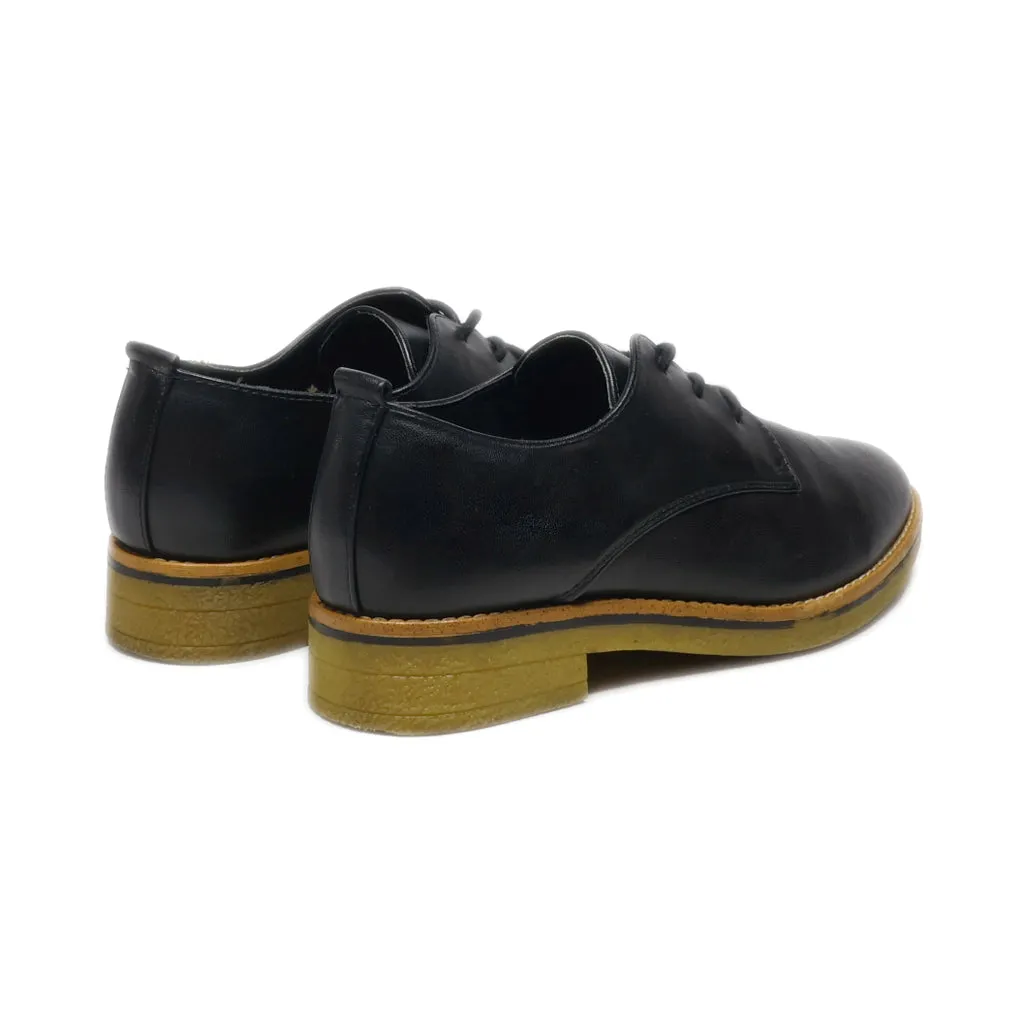 Graceland Lace Ups Leather Black Colour For Women