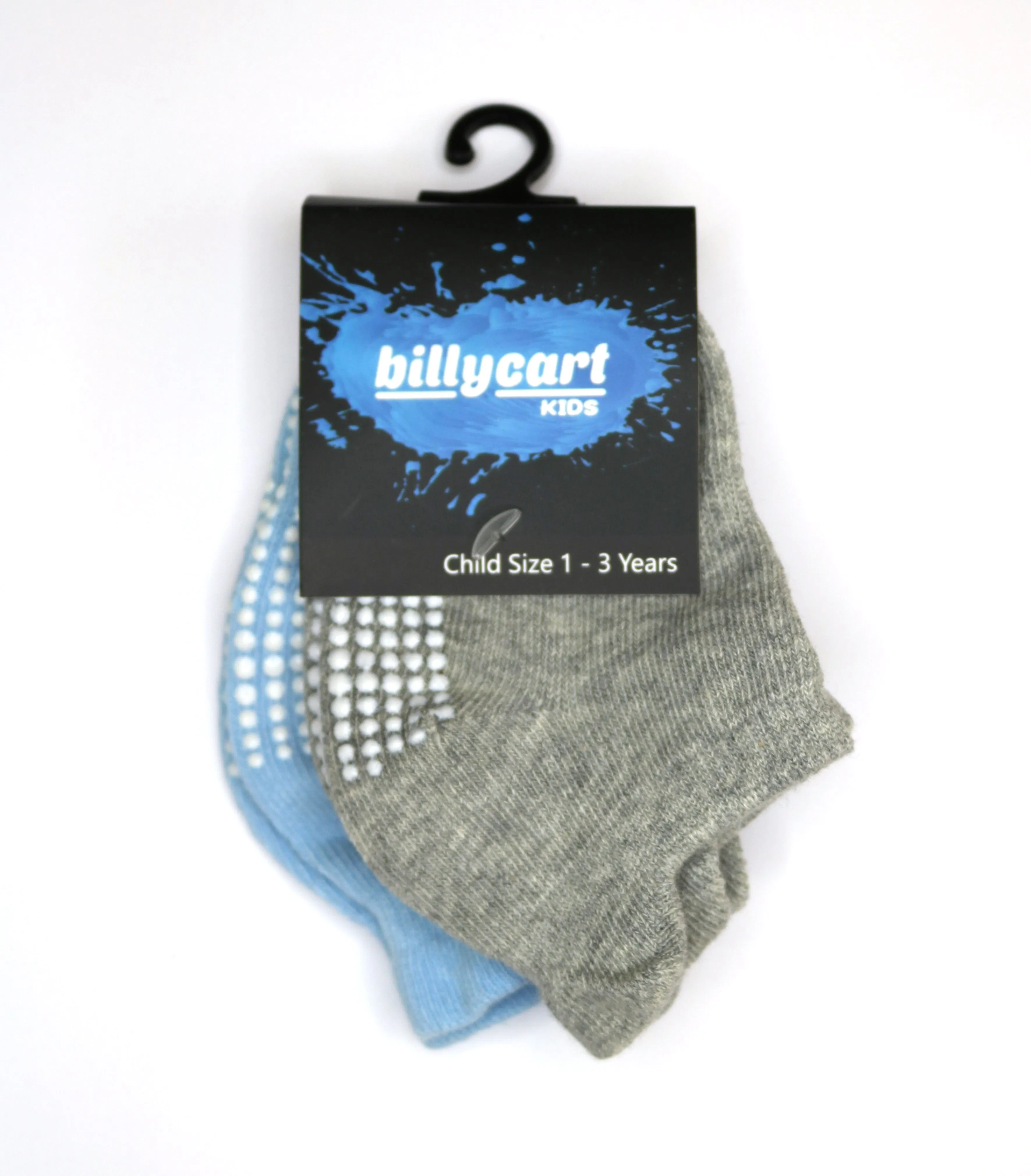 Grip Socks - Grey boys x 2 pack