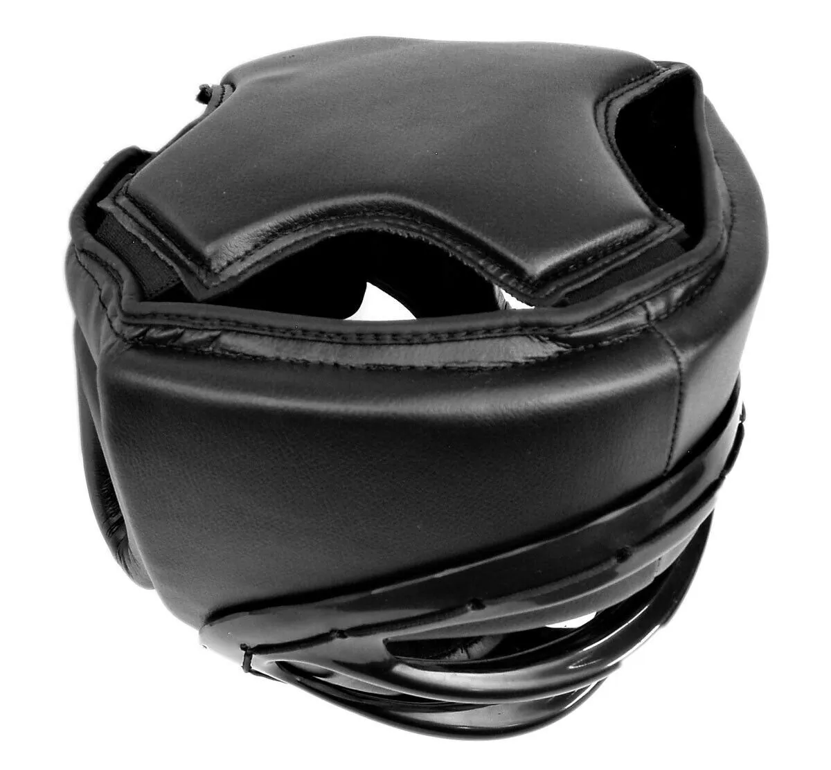 Head Gear w/Cage, Synthetic Leather, Black