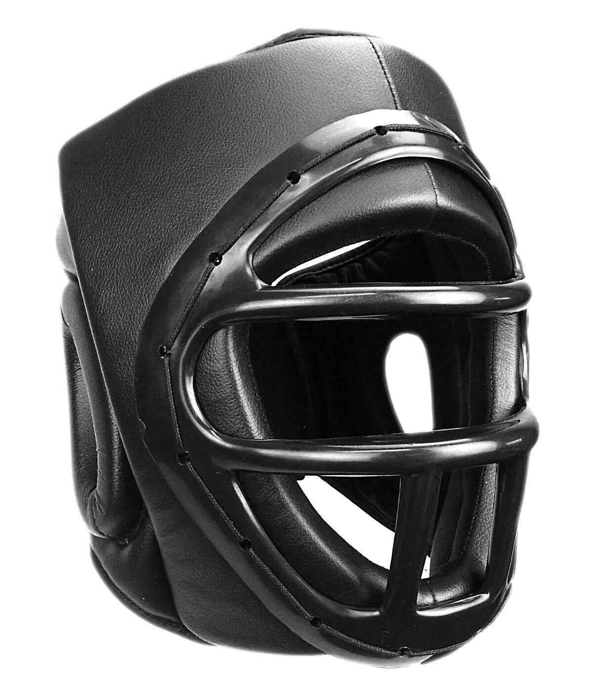 Head Gear w/Cage, Synthetic Leather, Black