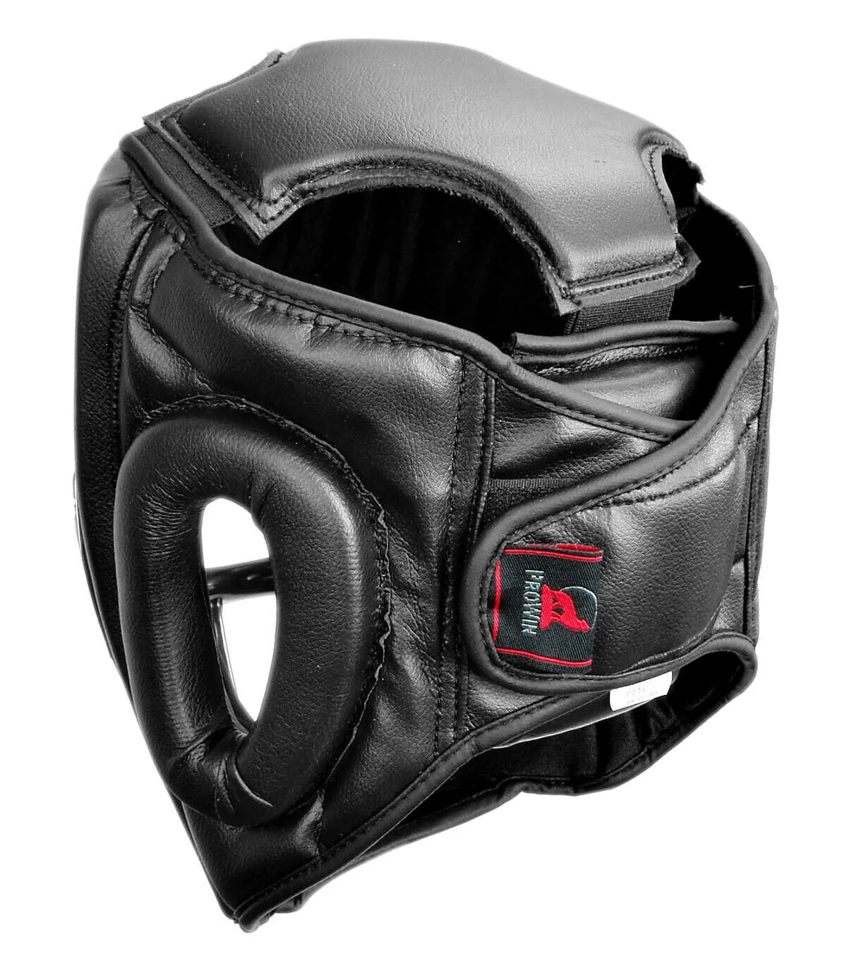 Head Gear w/Cage, Synthetic Leather, Black