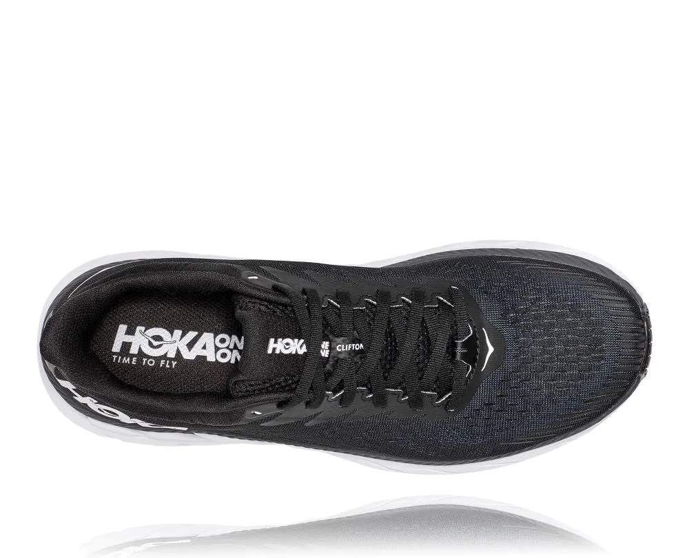 'HOKA' Men's Clifton 7 - Black / White