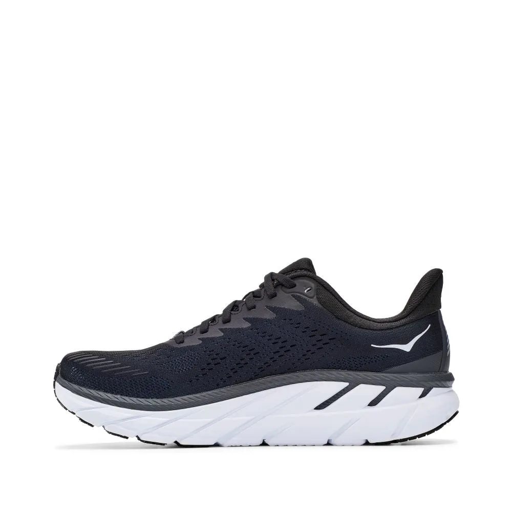 'HOKA' Men's Clifton 7 - Black / White