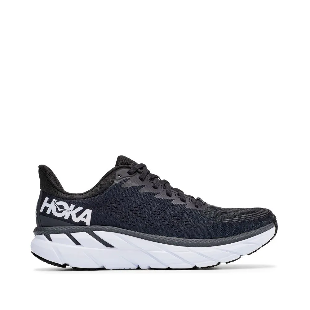 'HOKA' Men's Clifton 7 - Black / White