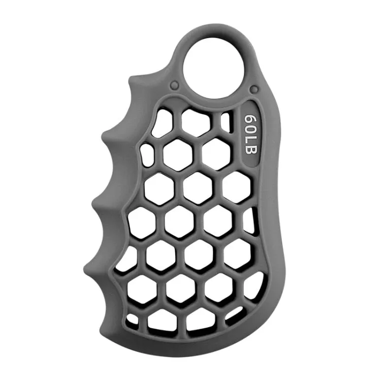 Honeycomb Elastic Finger Exerciser Hand Grip Strengthener Training Grip Ring 60LB Gray