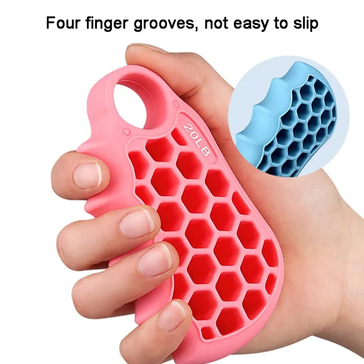 Honeycomb Elastic Finger Exerciser Hand Grip Strengthener Training Grip Ring 60LB Gray