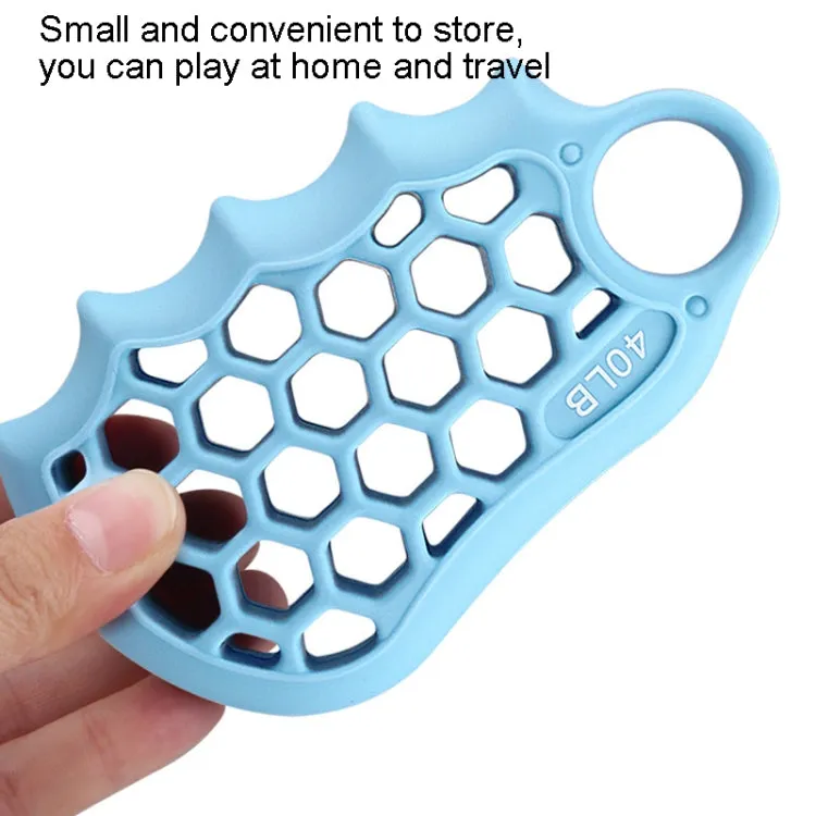 Honeycomb Elastic Finger Exerciser Hand Grip Strengthener Training Grip Ring 60LB Gray