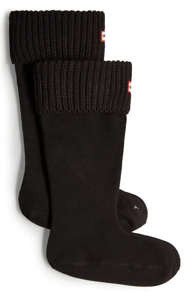 Hunter Half Cardigan In Sock Boot Black