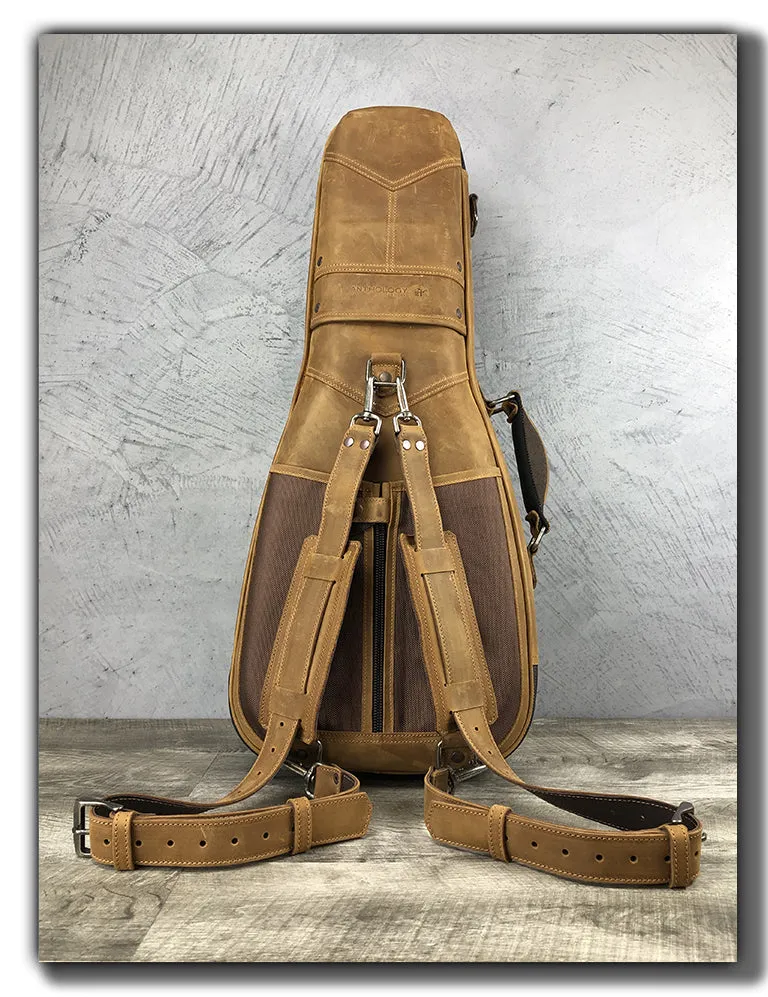 “Iwi” Leather Ukulele Case - Tobacco