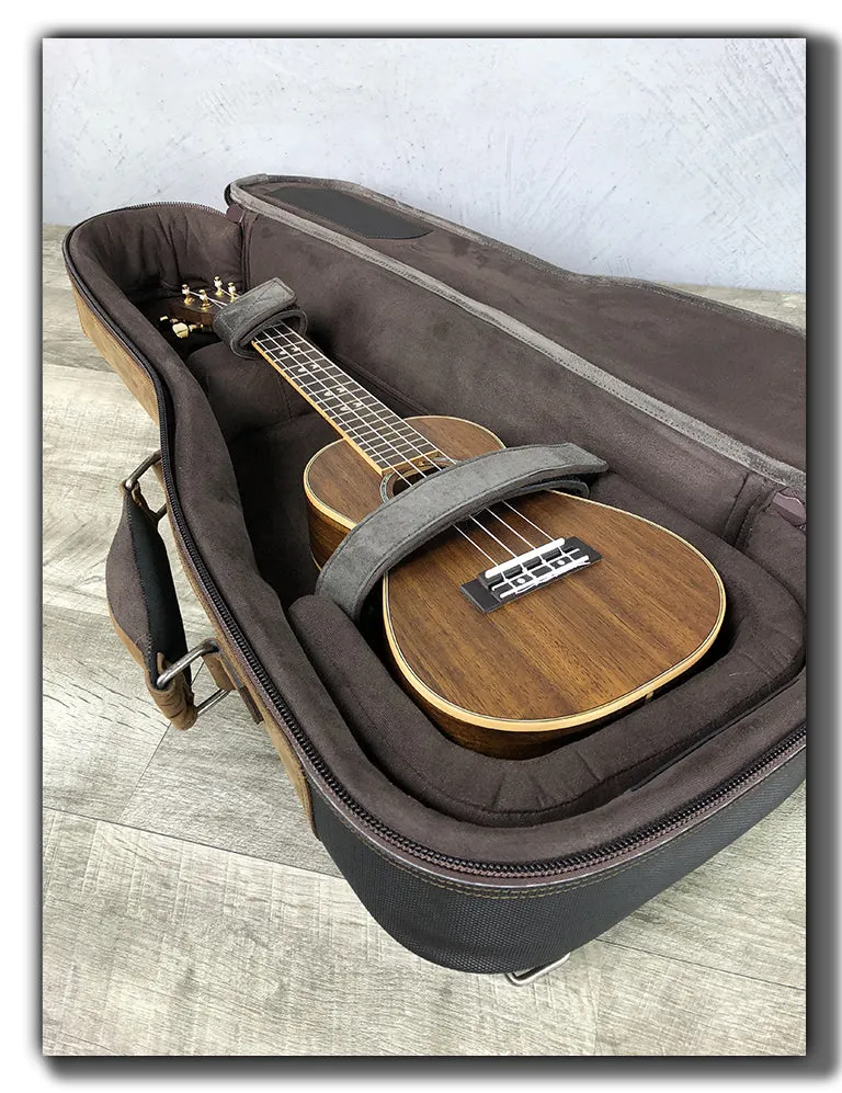 “Iwi” Leather Ukulele Case - Whiskey Brown