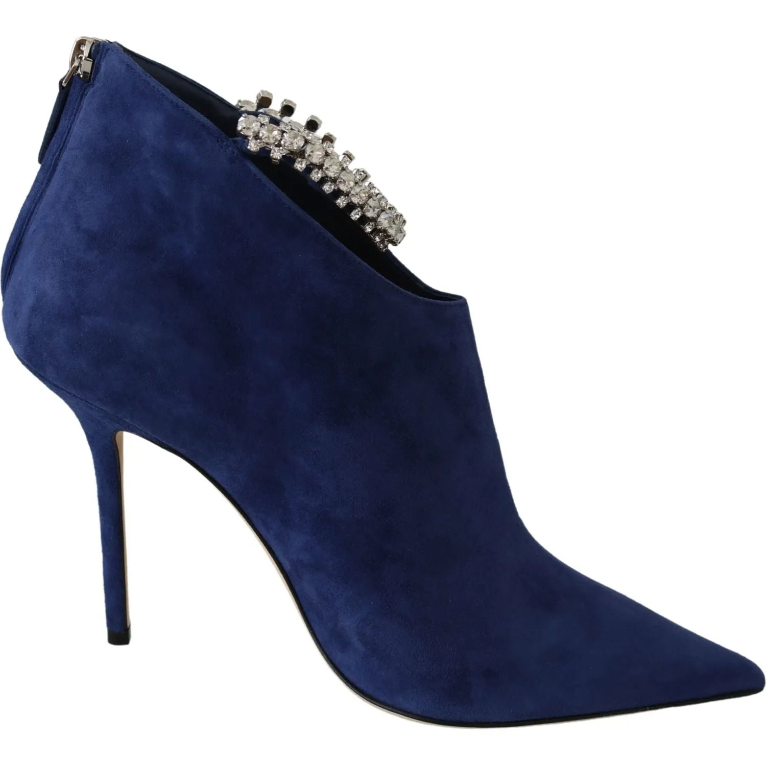 Jimmy Choo Pop Blue Crystal-Strap Heeled Boots