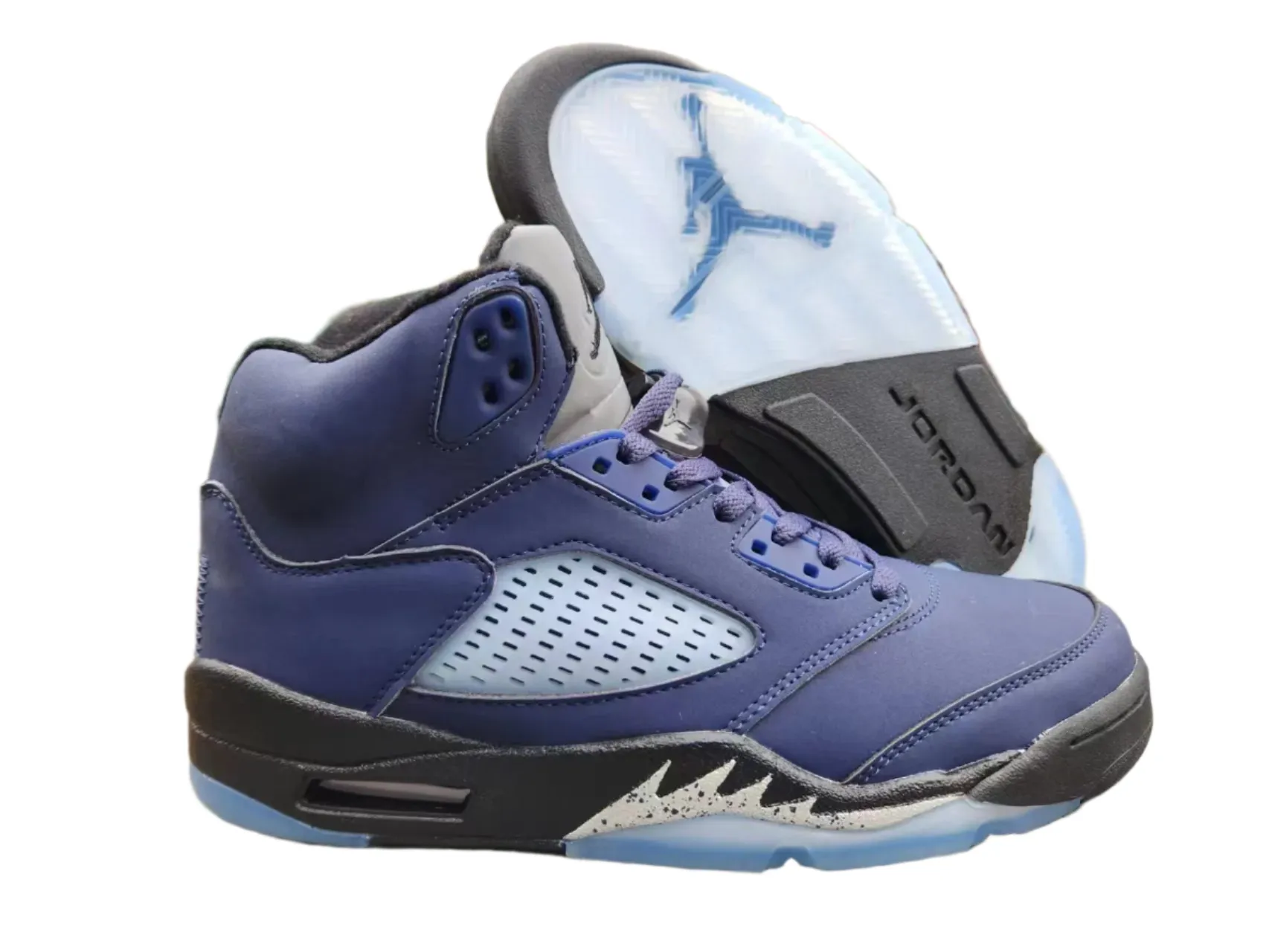 Jordan 5 blue and black