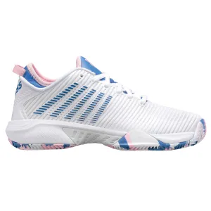 K-Swiss Hypercourt Supreme HB Tennis Shoes (Ladies) - White/Sapphire/Orchid Pink