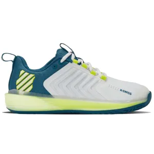 K-Swiss Ultrashot 3 AC Mens Tennis Shoe - White/Celestial/Primrose