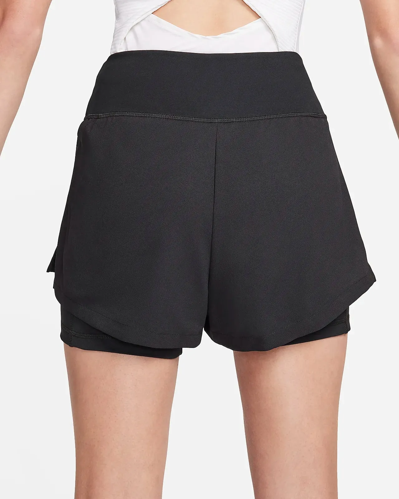 Ladies NikeCourt Advantage Dri-Fit Tennis Short (Black)