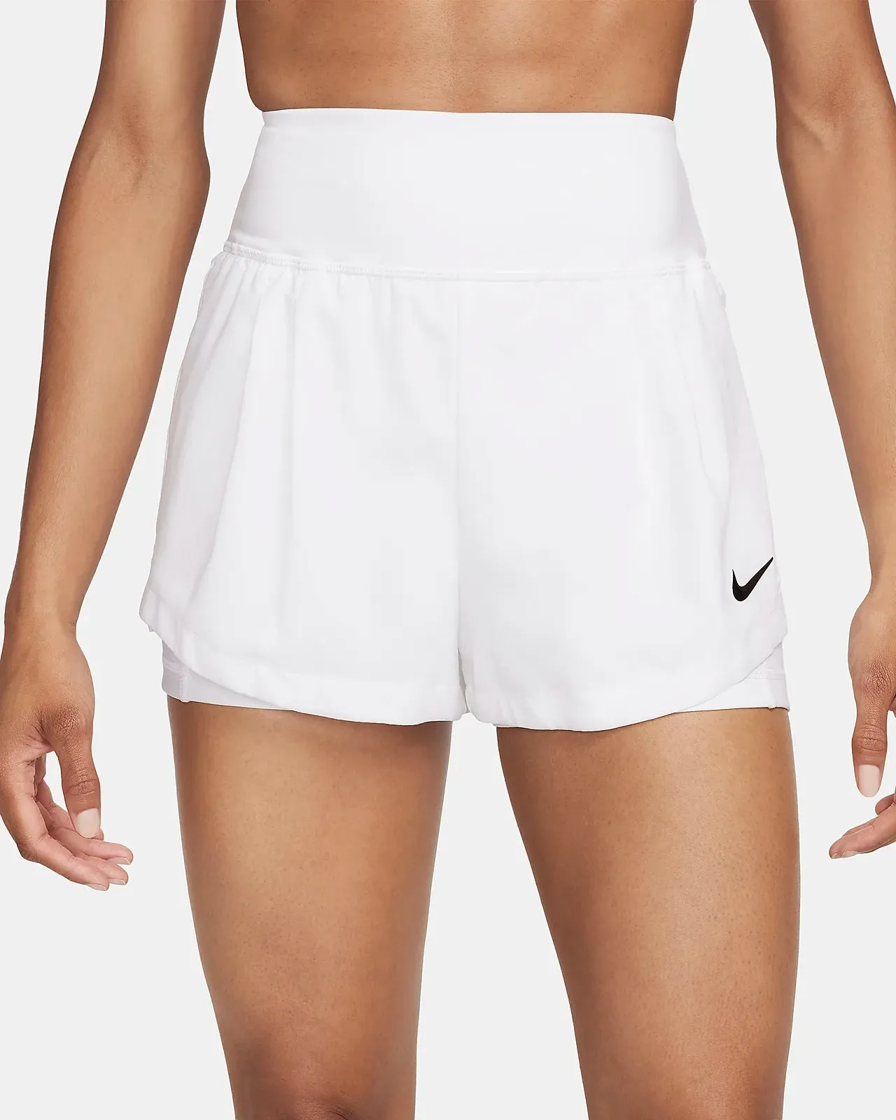 Ladies NikeCourt Advantage Dri-Fit Tennis Short (White)