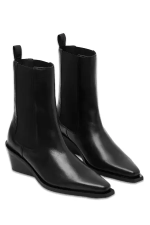 Leather Cowboy Chelsea Boots