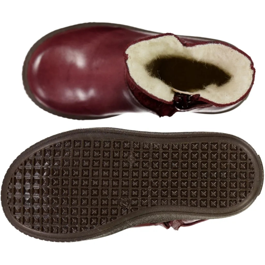 Lesley Zip Tex Bootie - berry