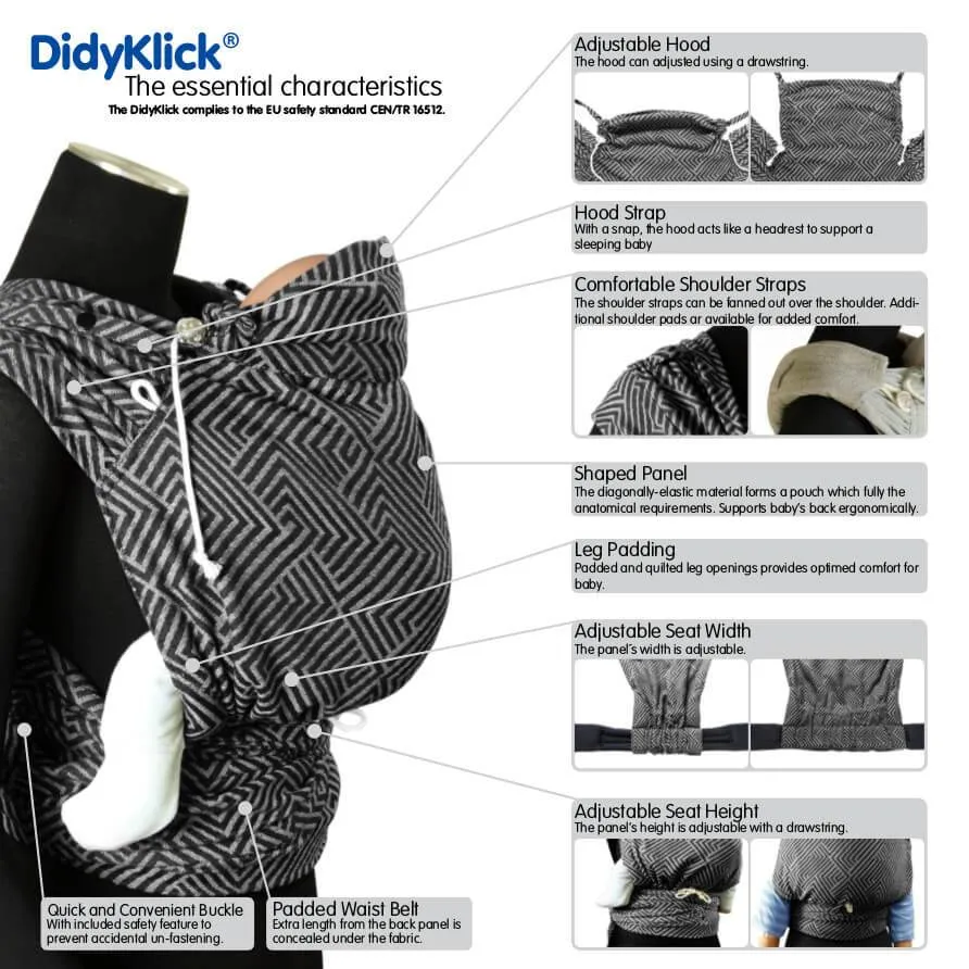 Magic Forest Monochrome DidyKlick Half Buckle by Didymos