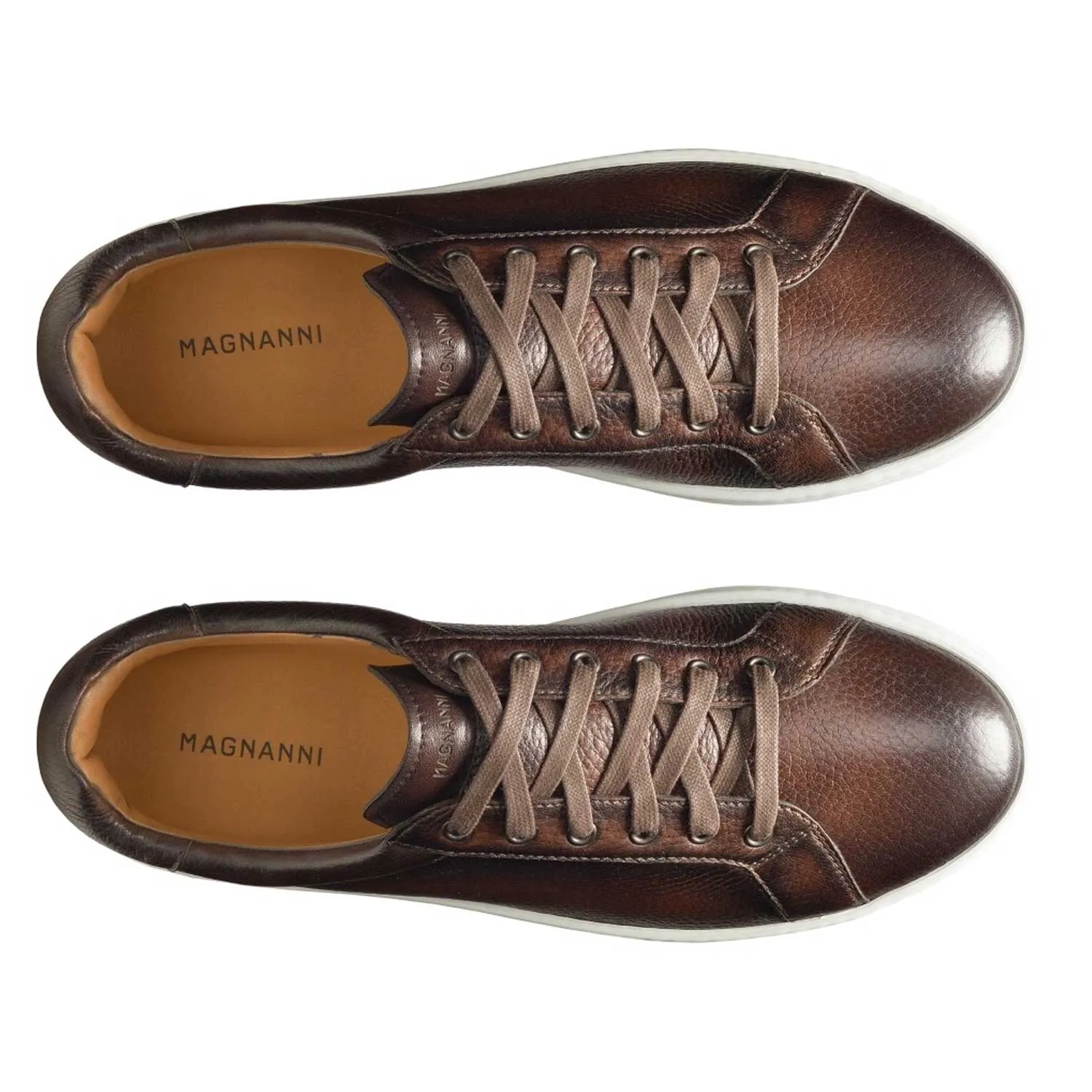 Magnanni Leve Deerskin Sneaker Brown