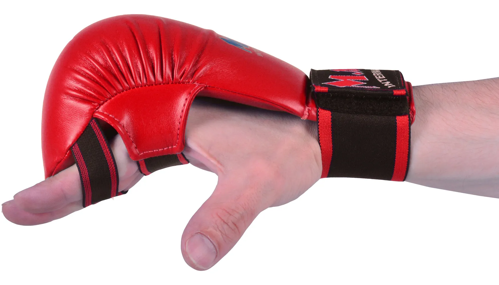 MAR-142B | Red Karate Gloves w/ Moulded Padding