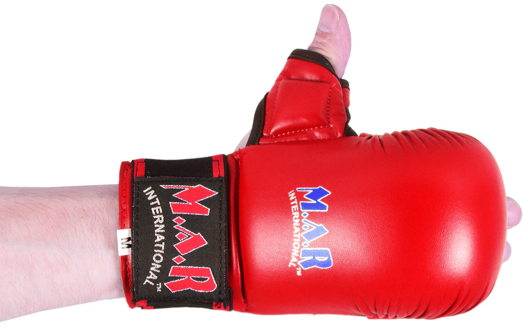 MAR-143B | Red Karate Gloves w/ Padded Thumb