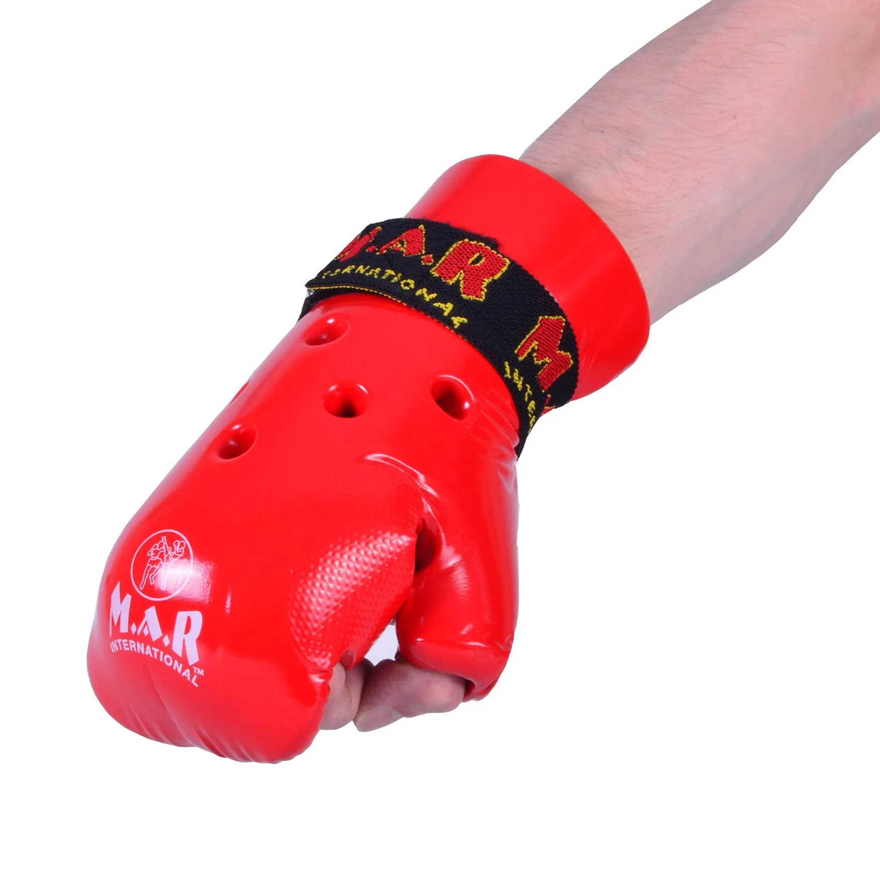 MAR-161A | Red Dipped Foam Martial Arts Punching Gloves