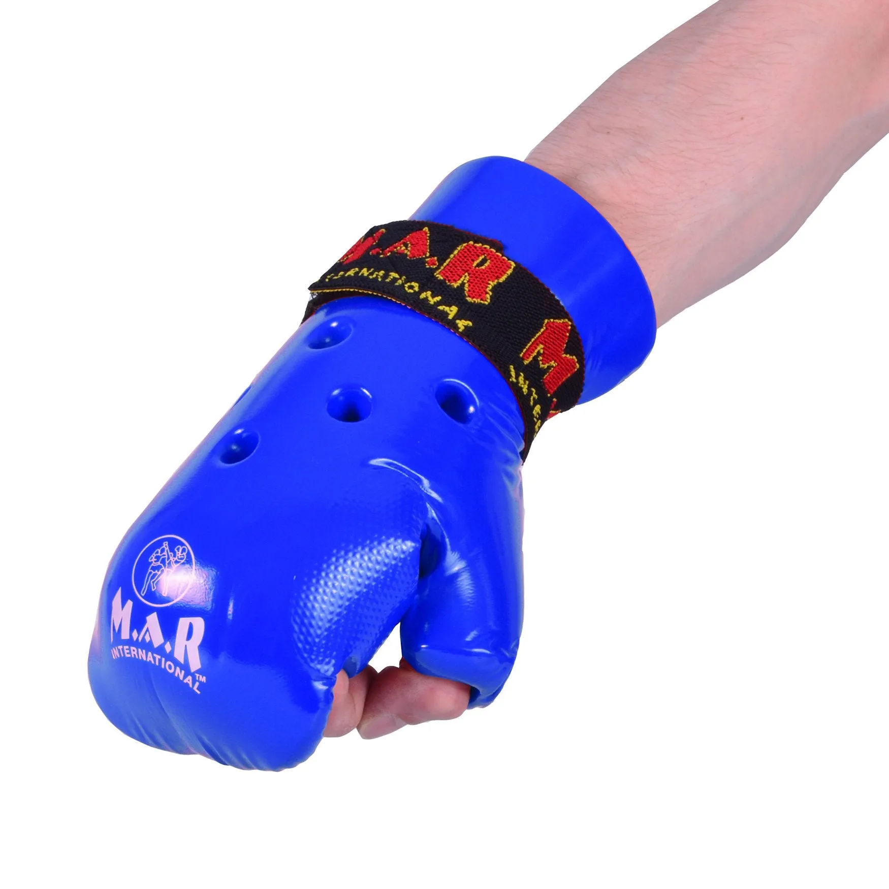 MAR-161C | Blue Dipped Foam Martial Arts Punching Gloves