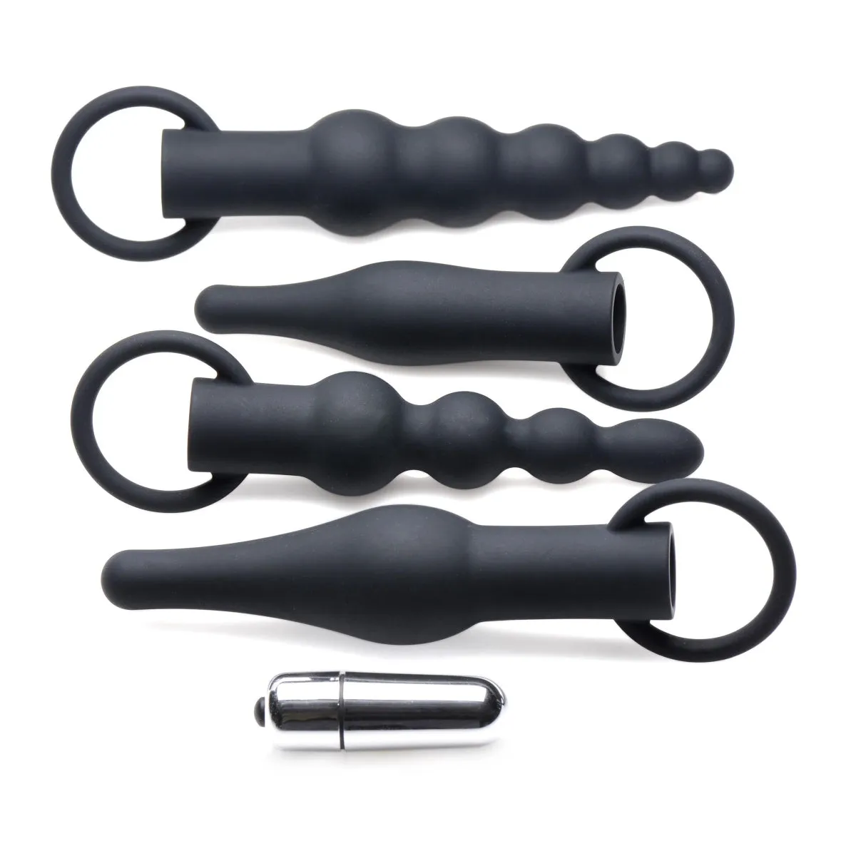 Master Series 3X Rimming Anal Training Butt Plug Set Black