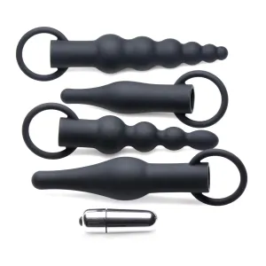 Master Series 3X Rimming Anal Training Butt Plug Set Black