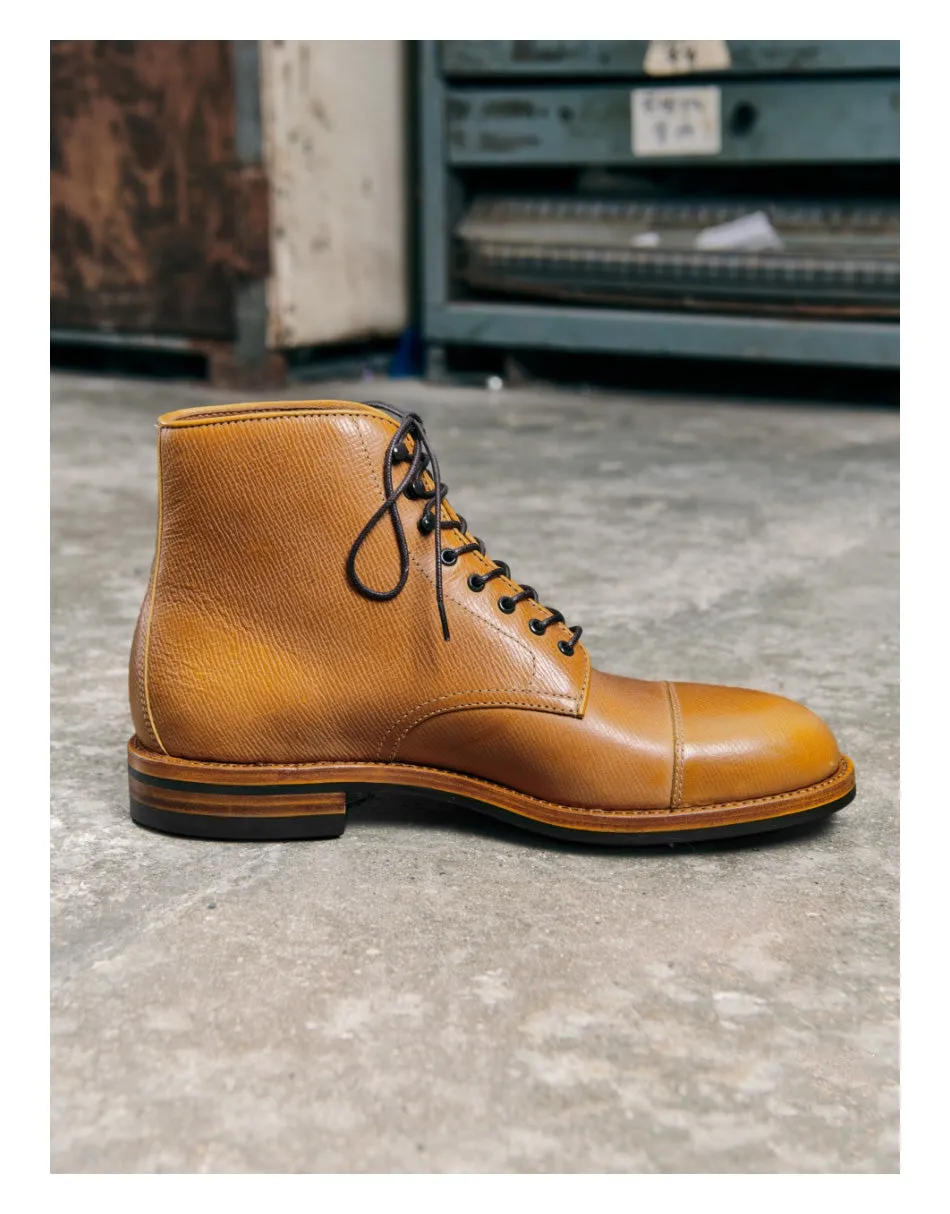 Men's Textured Leather Derby Boots