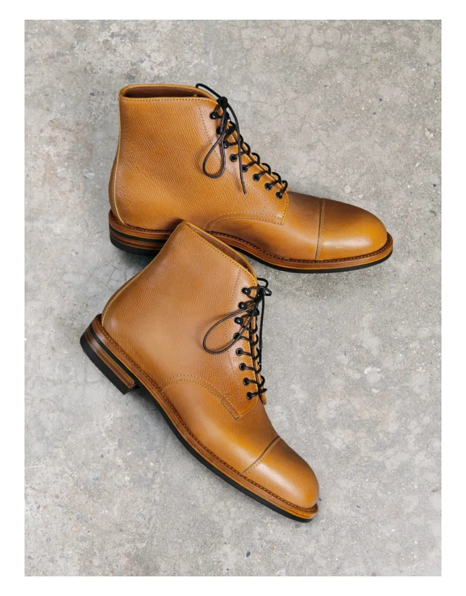 Men's Textured Leather Derby Boots