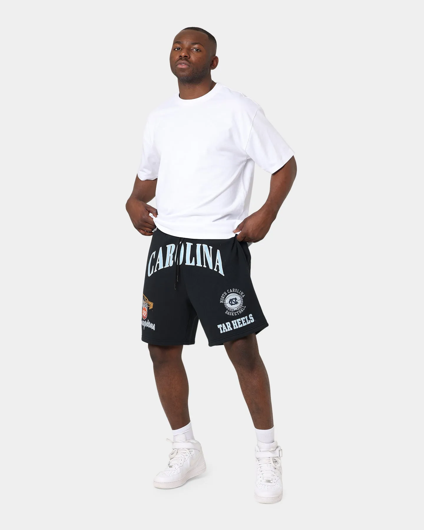 Mitchell & Ness North Carolina Tar Heels Multi Logo Shorts Black