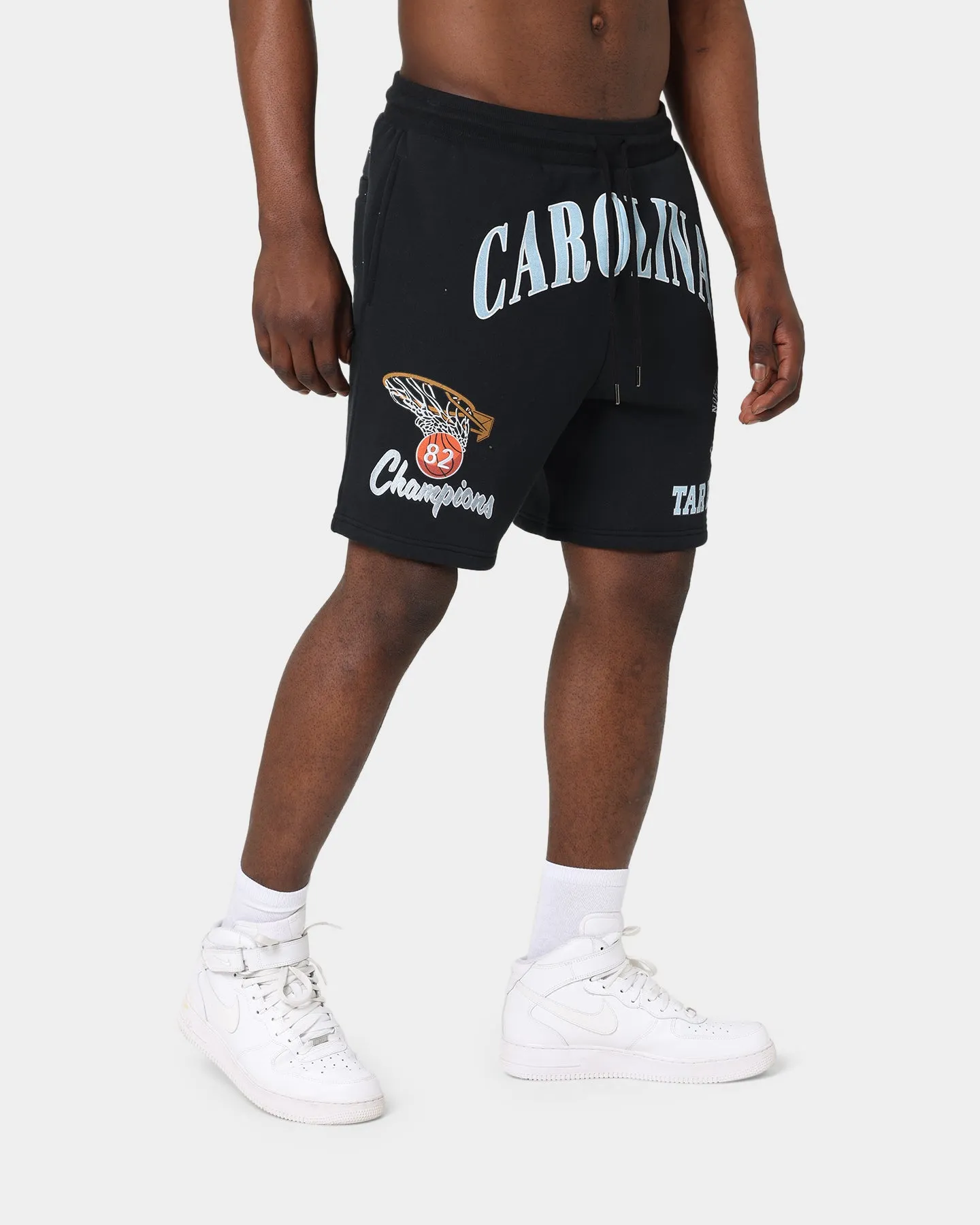 Mitchell & Ness North Carolina Tar Heels Multi Logo Shorts Black