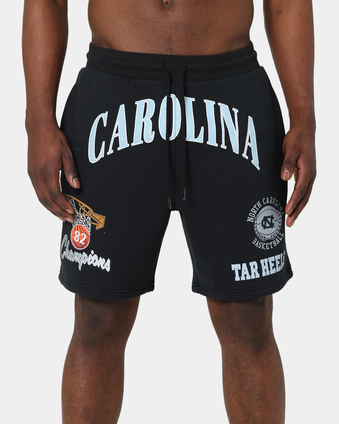 Mitchell & Ness North Carolina Tar Heels Multi Logo Shorts Black