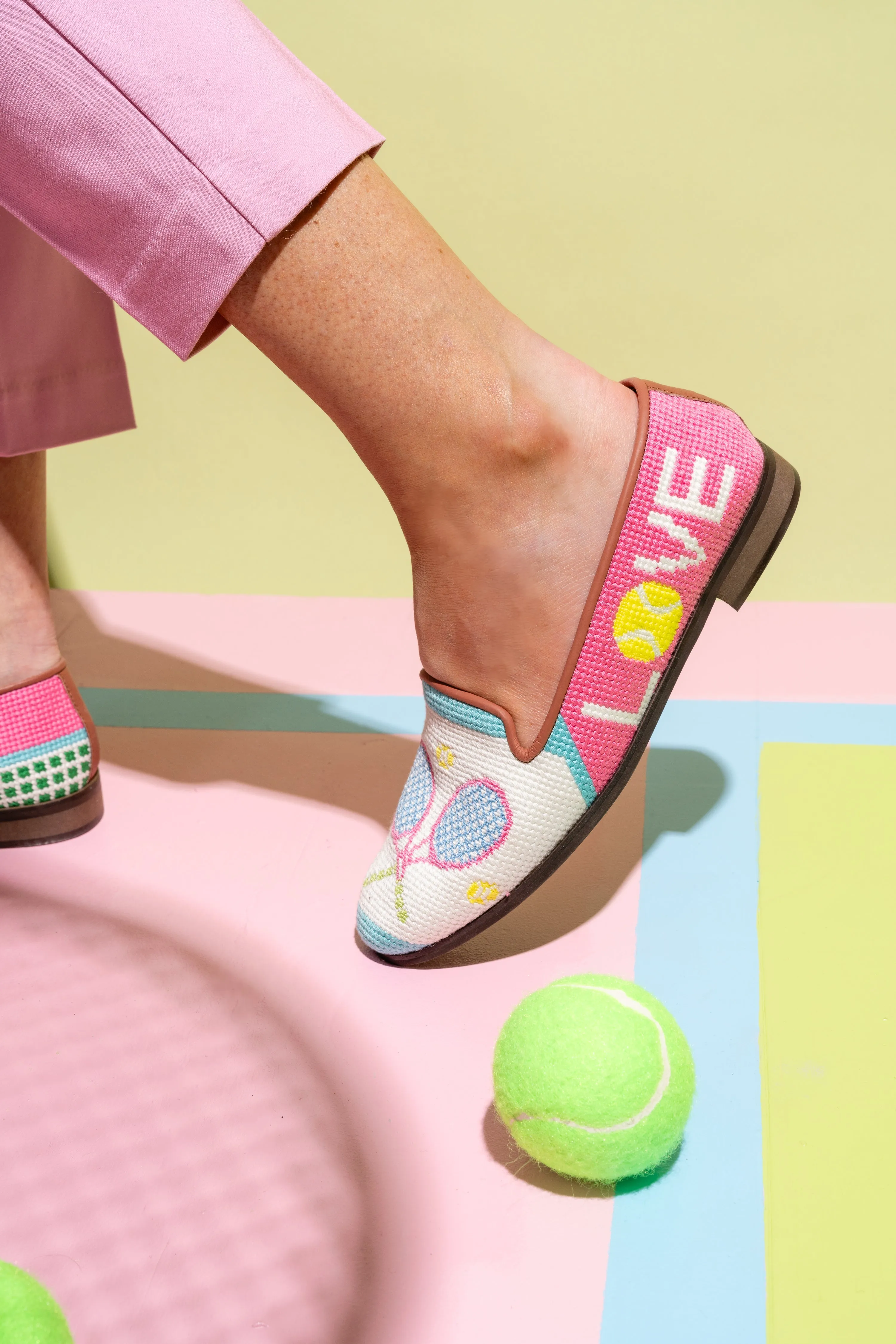 Needlepoint Loafer in Tennis