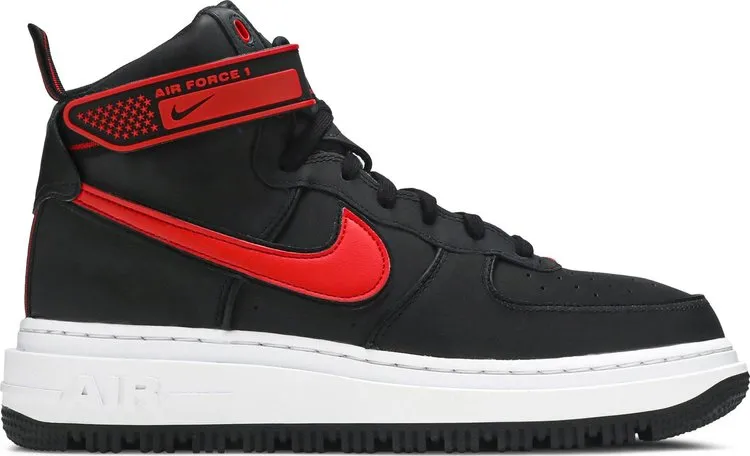 Nike Air Force 1 Boot 'Black University Red', black