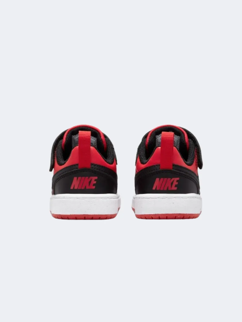 Nike Court Borough Low Recraft Infant Boys Lifestyle Shoes Red/White/Black