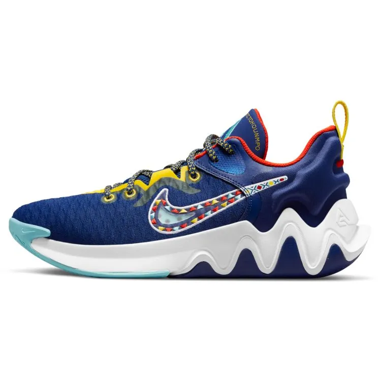 Nike Men's Giannis Immortality Force Field Shoes - Deep Royal Blue / Habanero Red / Copa / Yellow Strike