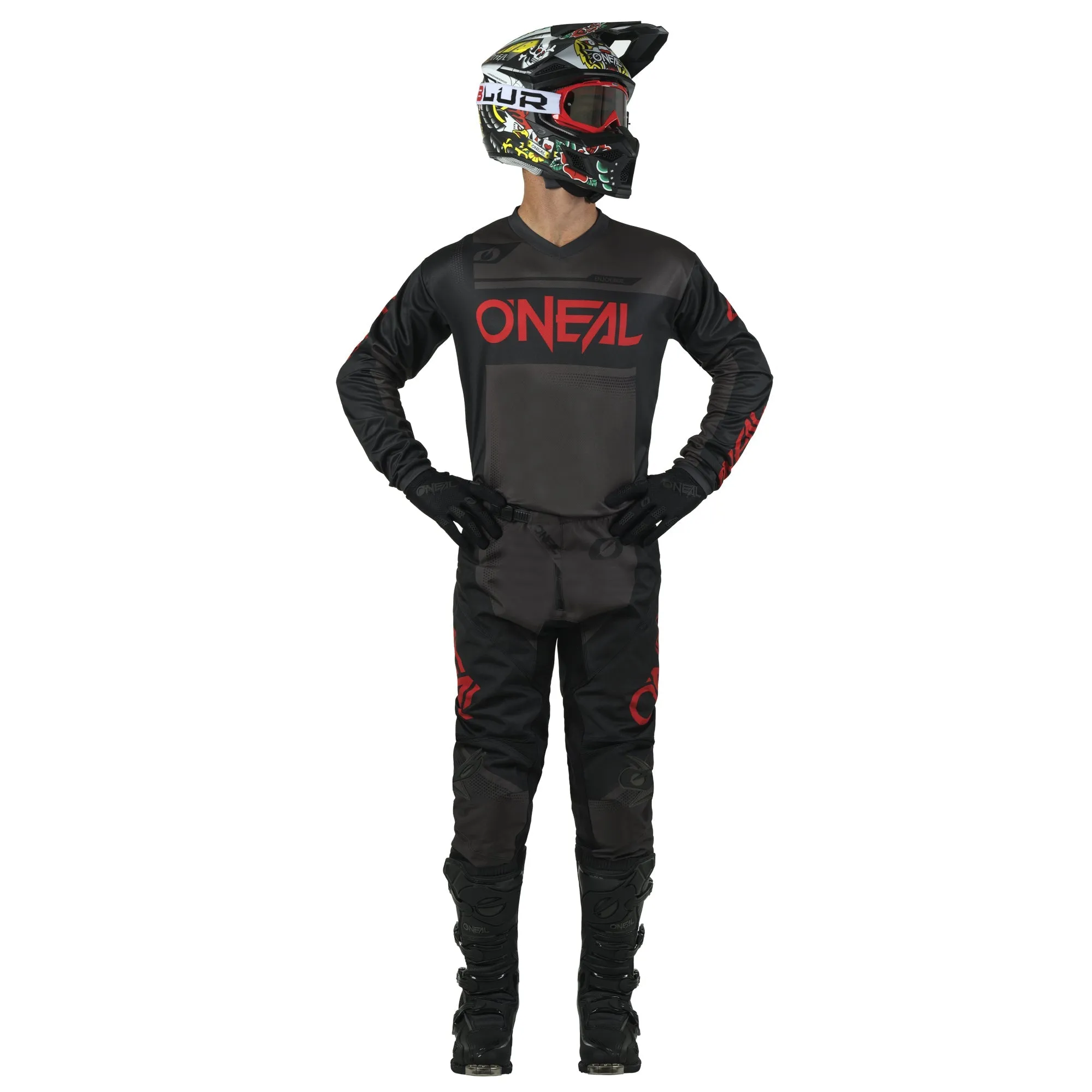 O'NEAL Youth Element Racewear V.5 Pant Black/Gray/Red