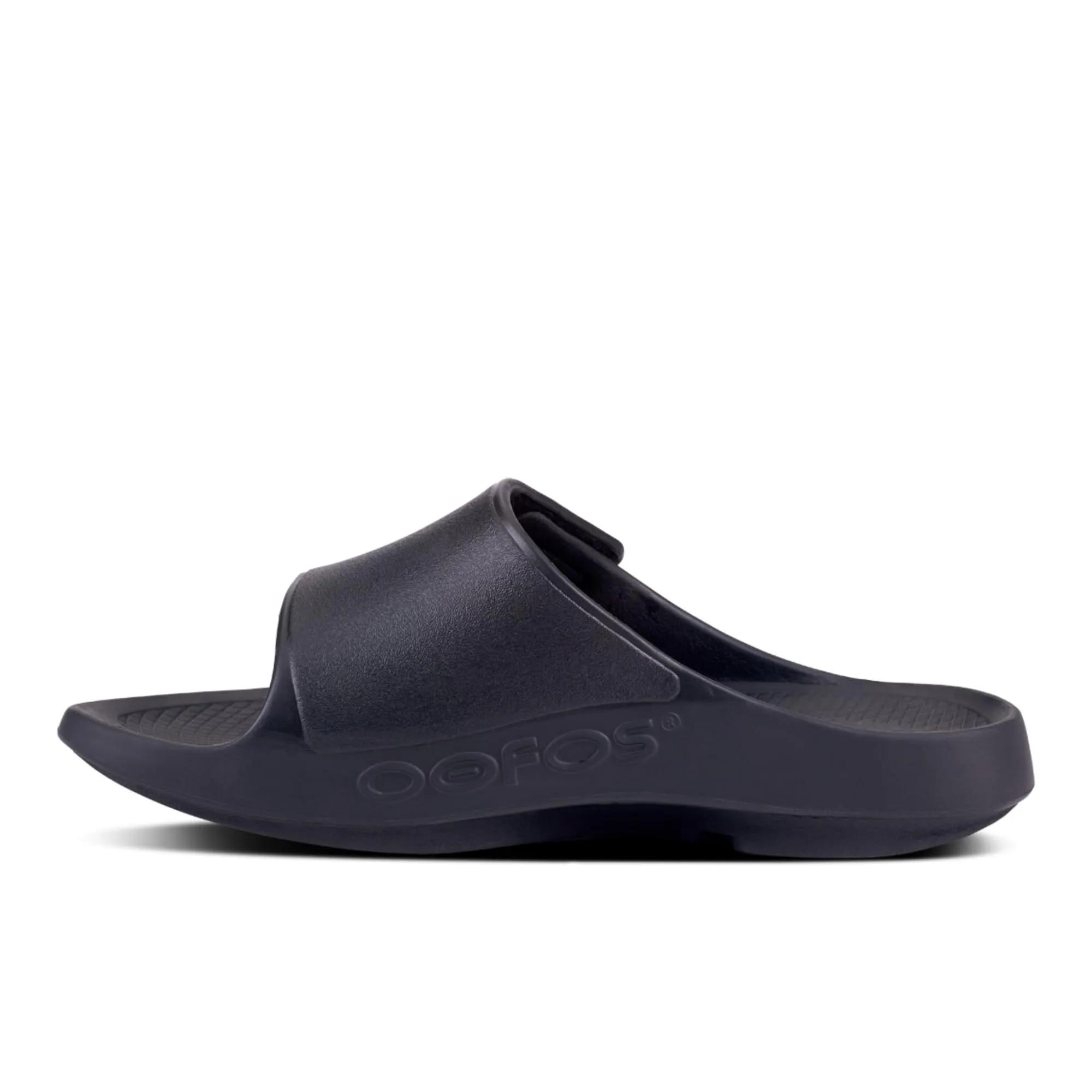 OOFOS Ooahh Unisex Sport Flex Sandal, Black Matte - Lightweight Recovery Footwear