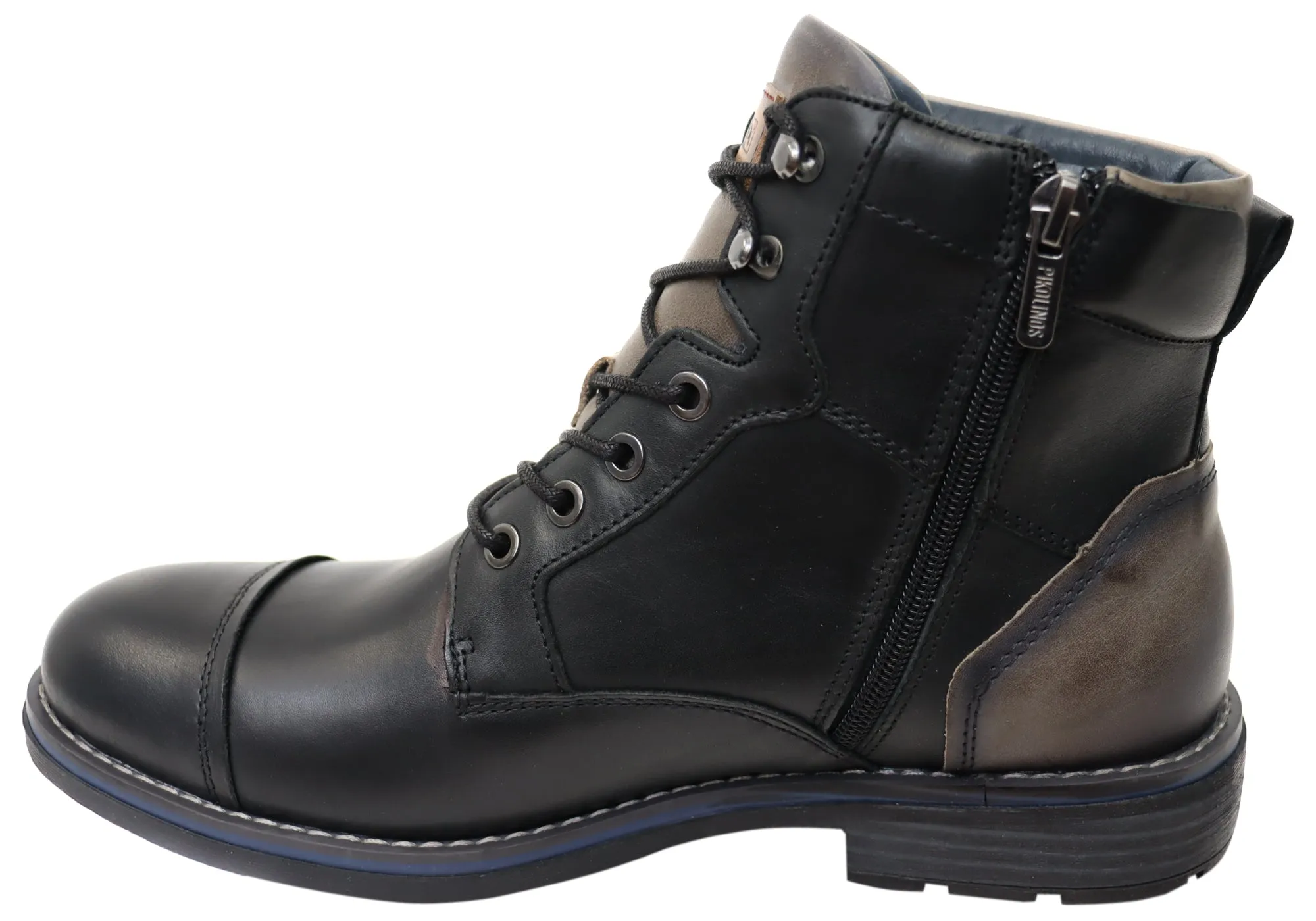 Pikolinos Mens York M2M-8170 Comfortable Leather Lace Up Boots