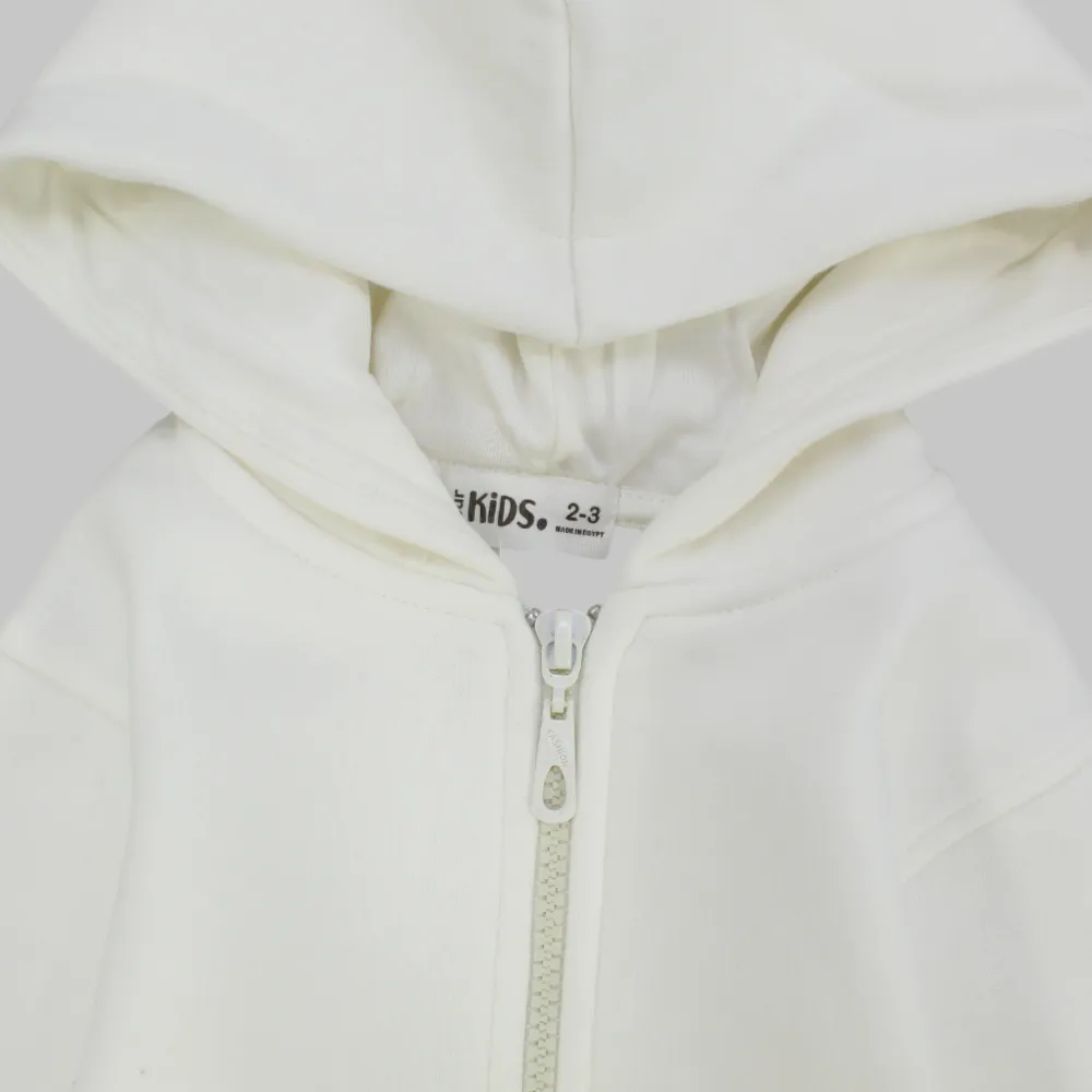 Plain Long-Sleeved Hooded Jacket