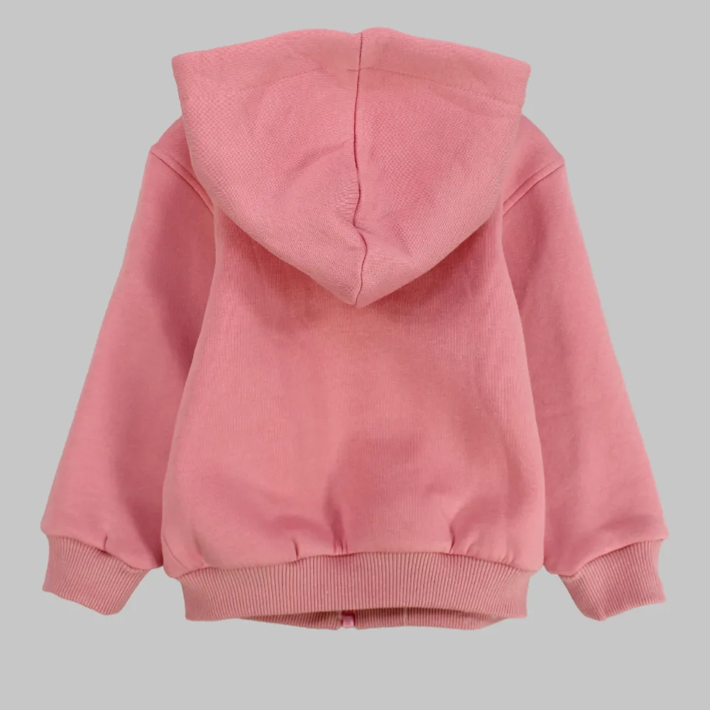 Plain Long-Sleeved Hooded Jacket