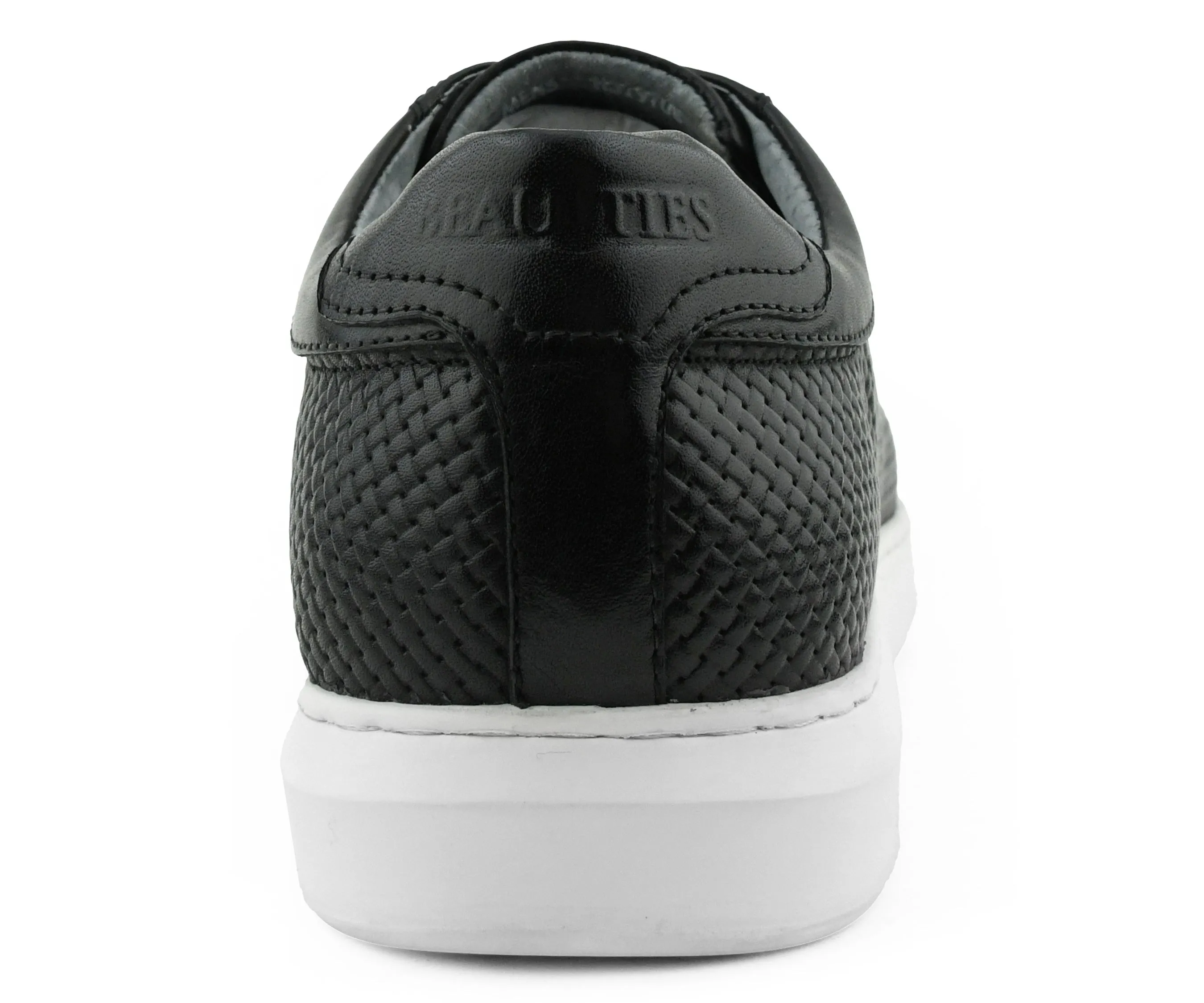 Pure Black Leather Sneaker