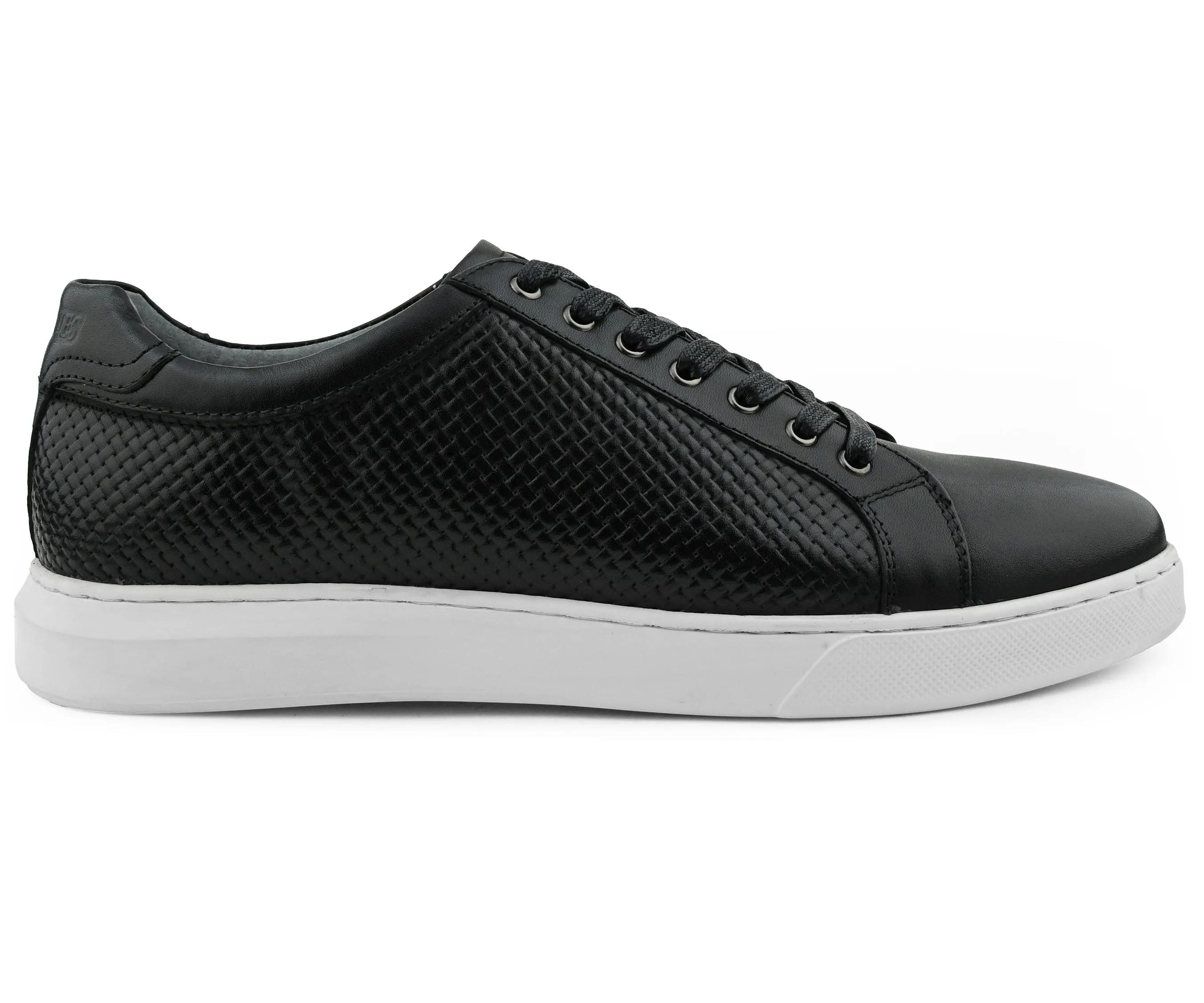 Pure Black Leather Sneaker