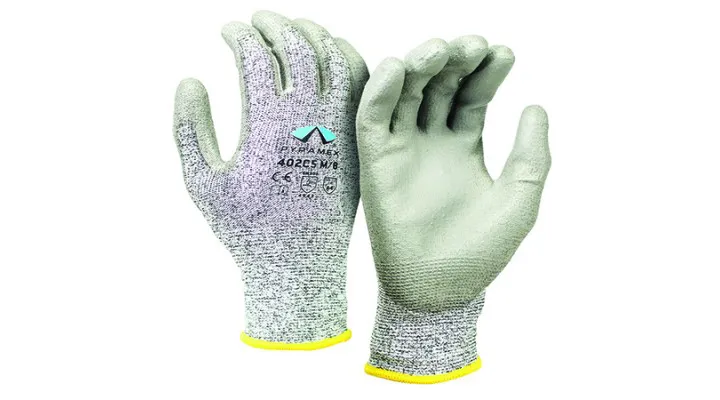 Pyramex 13 Gauge Polyurethane Palm Dipped Coated A4 Cut Resistant Gloves - M