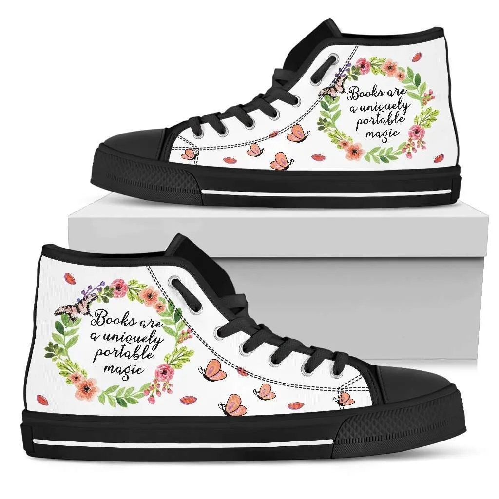 "portable magic"Bookish high top women's shoes