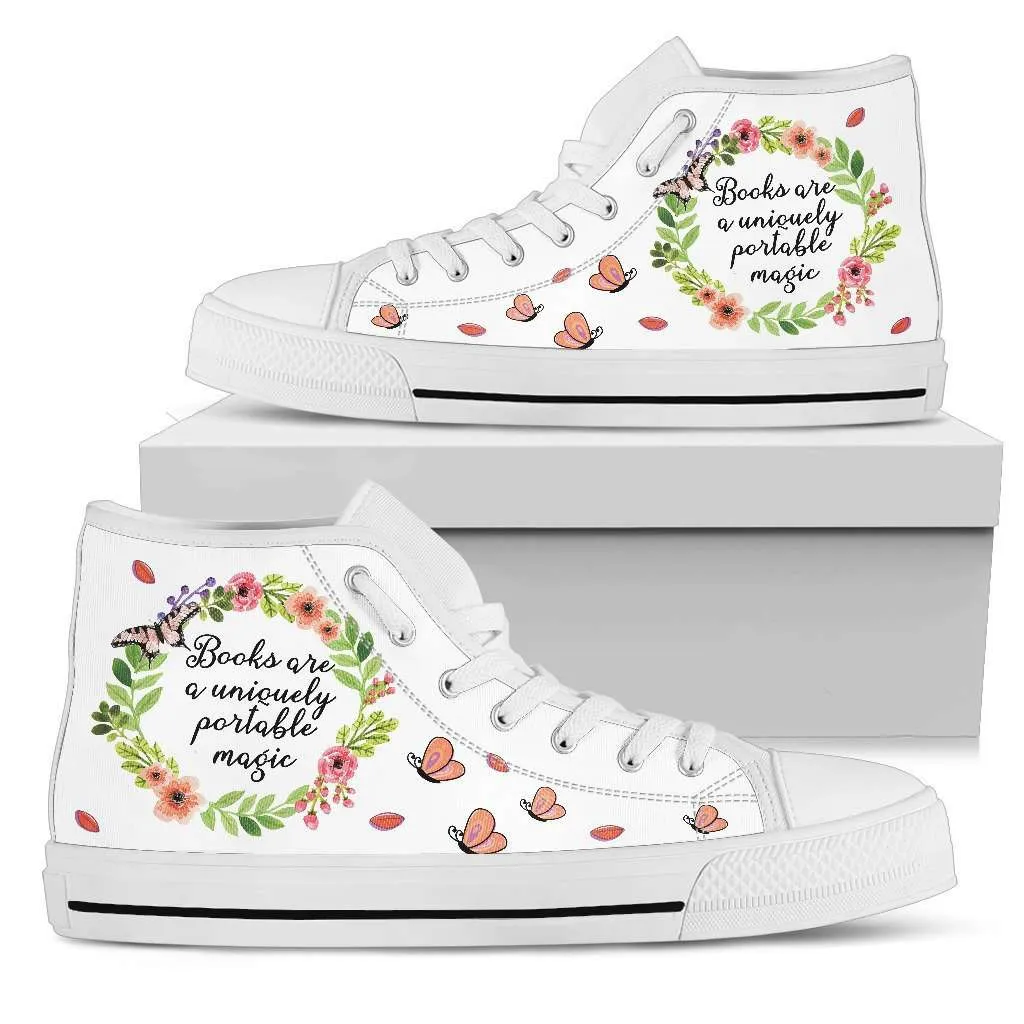 "portable magic"Bookish high top women's shoes