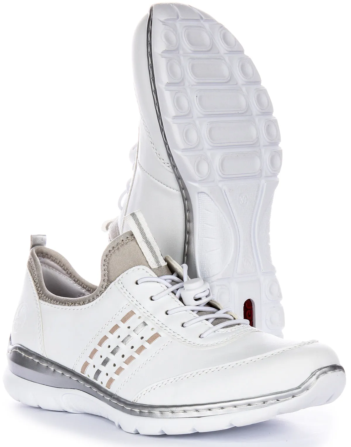 Rieker L3259-80 In White Silver For Women